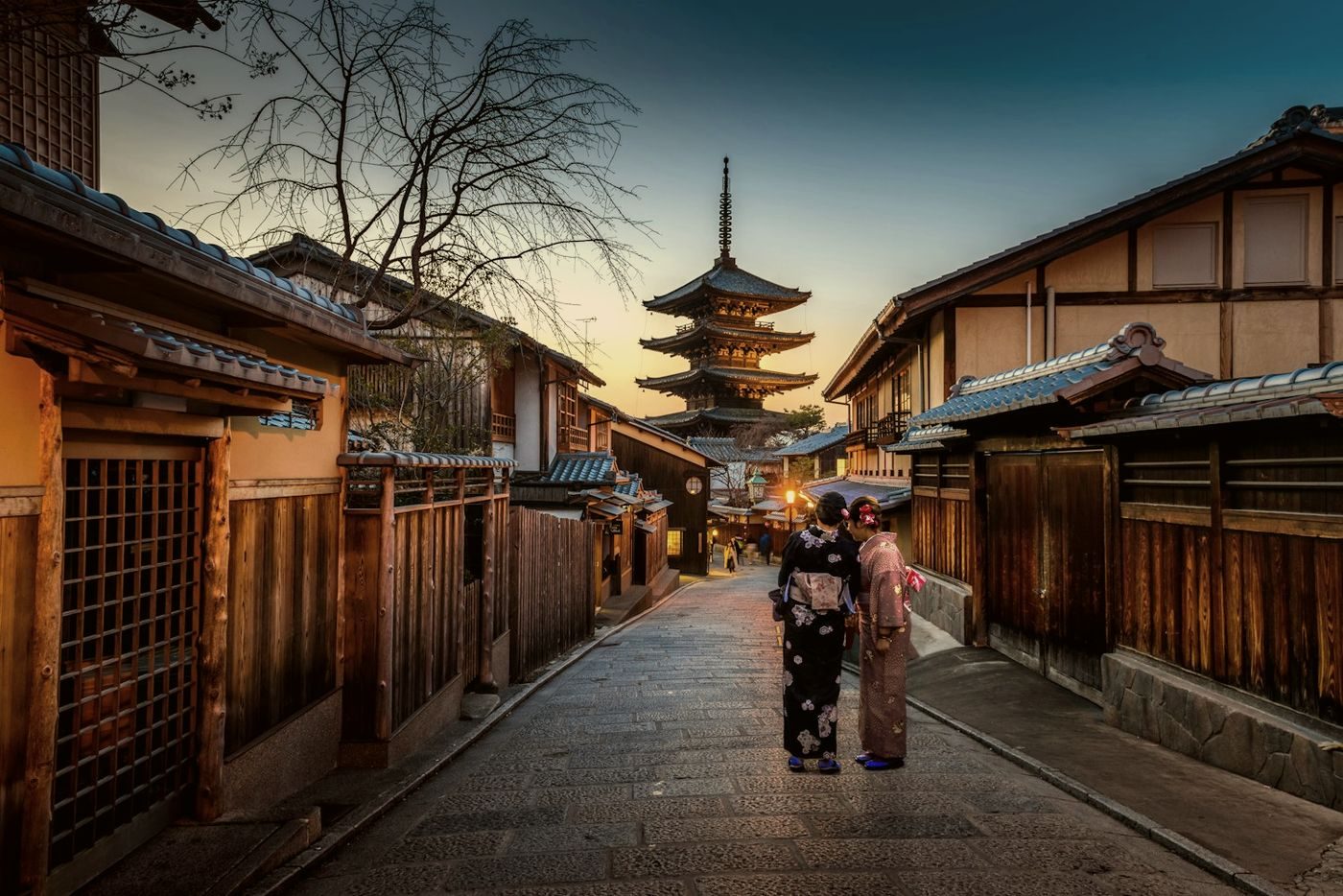 Pagode e ruas históricas de Kyoto, Japão