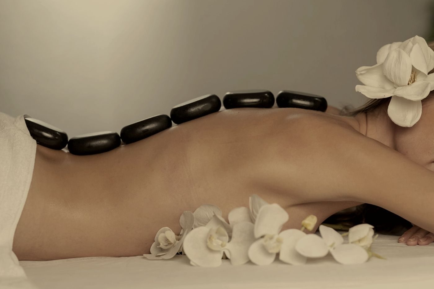 Ritual de spa com pedras quentes